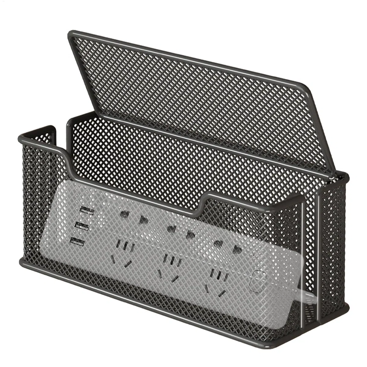 Boîte anti-cernes de fil, panier de câble de table, rangement des rallonges, facile à utiliser, peut être utilisé longtemps, pas facile à casser, 32 cm pour la maison