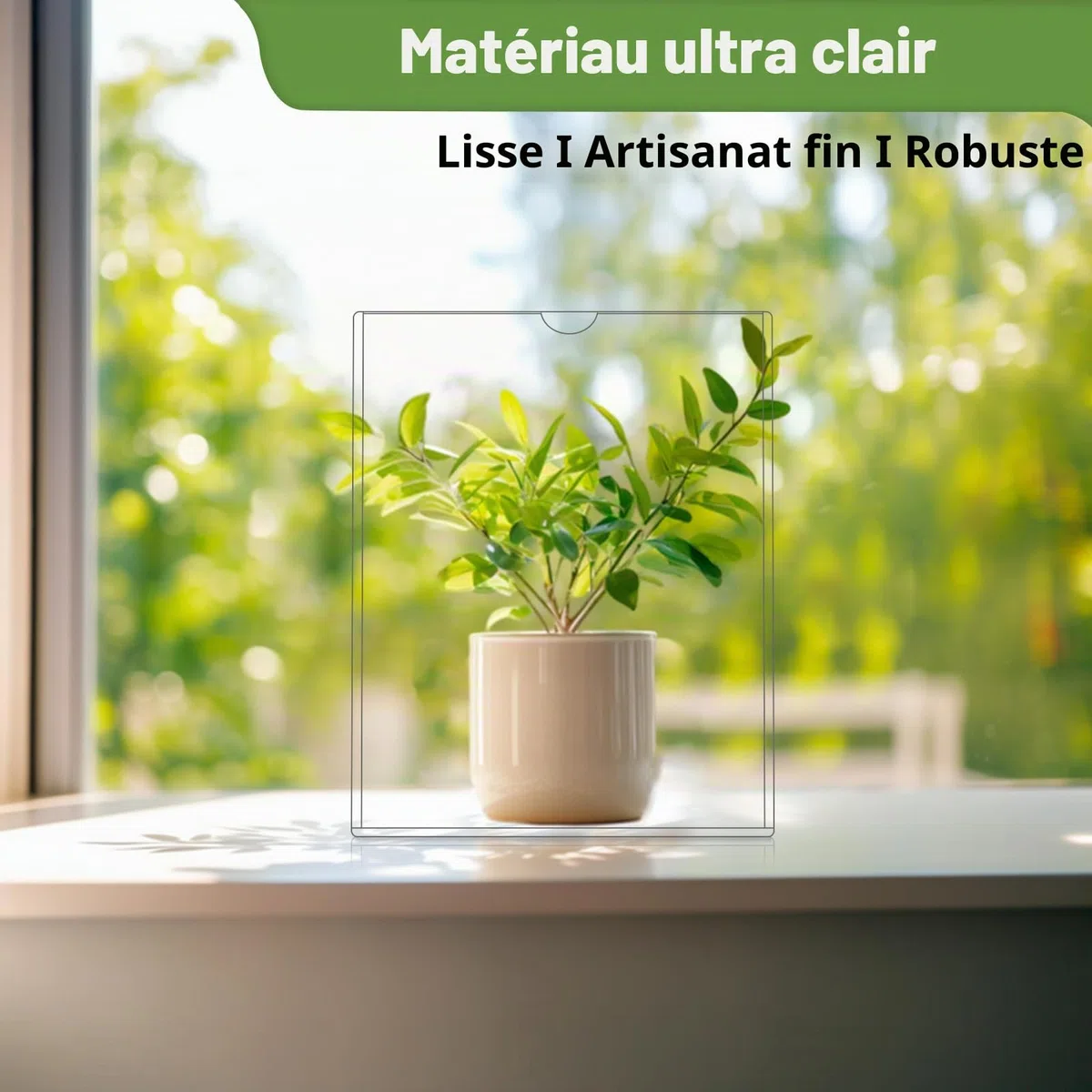 Lot de 5 supports muraux magnétiques A4 Protections rigides avec bandes adhésives et magnétiques Support mural en plastique pour bureau, magasin, maison, fenêtre