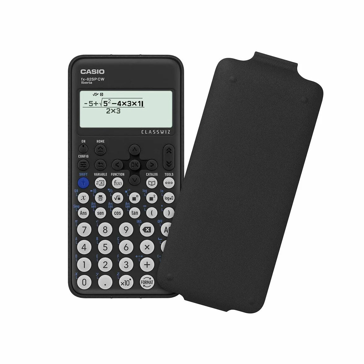 Casio FX-82SP CW - Calculatrice Scientifique, recommandée pour Le Curriculum Espagnol et Portugais, 5 Langues, Plus de 300 Fonctions, Couleur Gris foncé