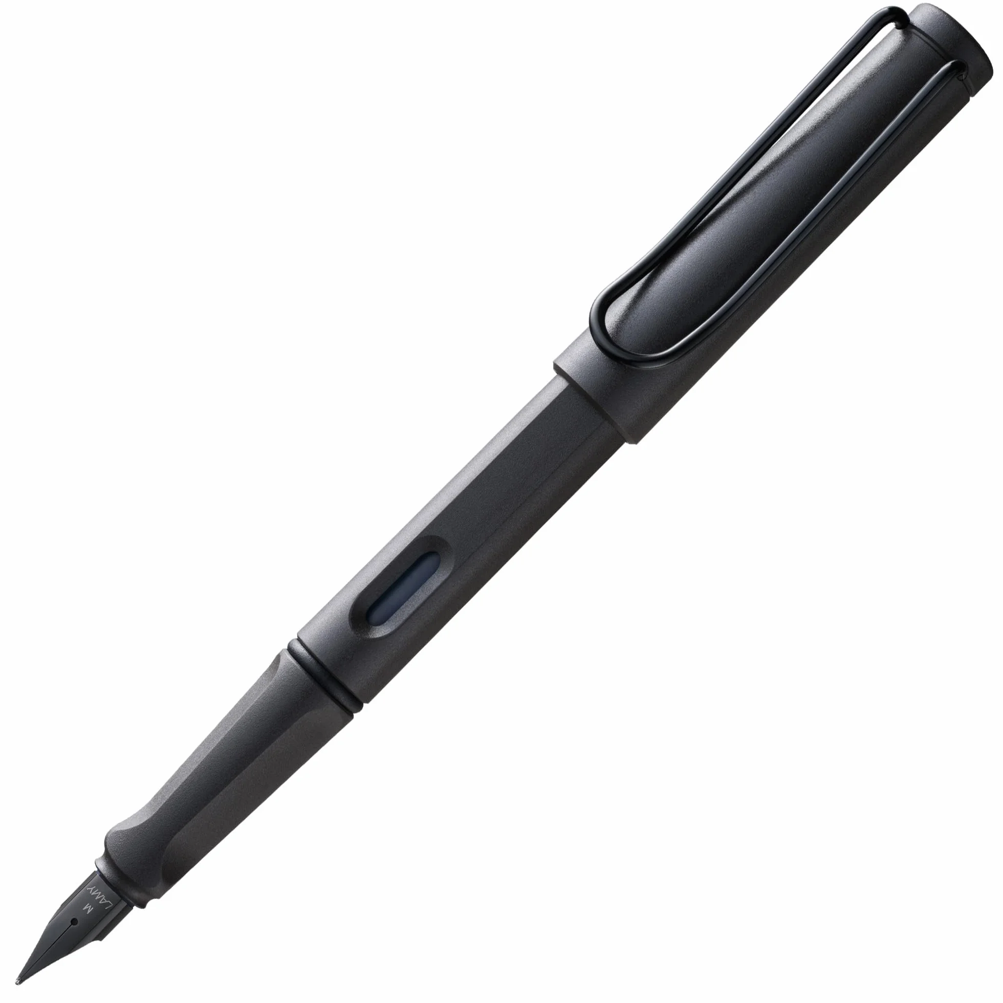 Lamy safari umbra - Stylo Plume avec grip ergonomique et plume acier blacke en taille M - matière plastique robuste ASA - avec cartouche bleue T 10 - Droitier