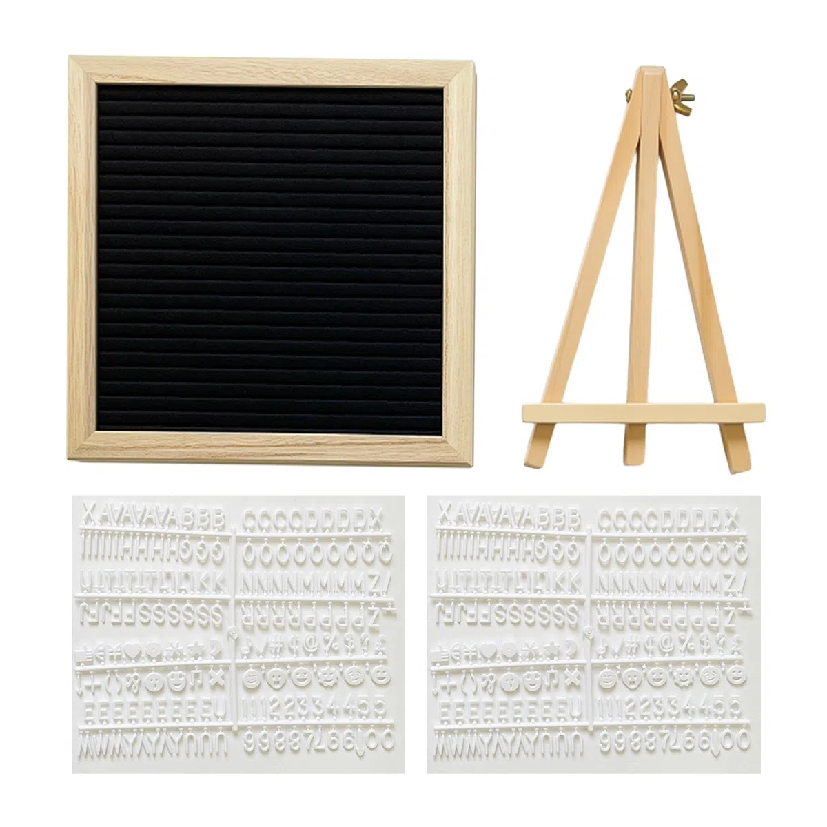 Tableau à lettres interchangeable avec 340 lettres - Chevalet pour annonces de bébé, cuisine, bureau