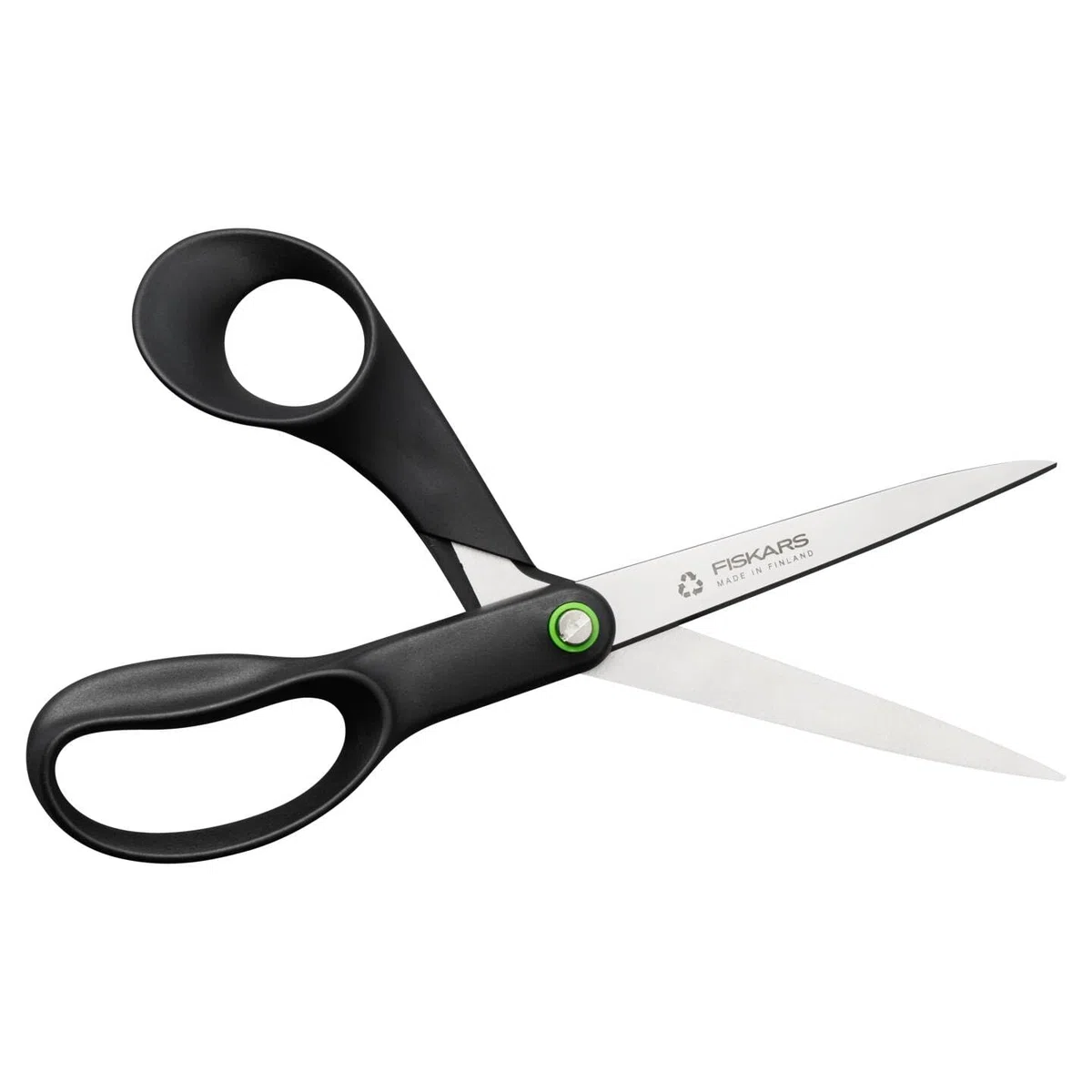 Fiskars ReNew Ciseaux polyvalent, Longueur : 21 cm, Inox recyclé/plastique recyclé, Functional Form, Noir, 1074547