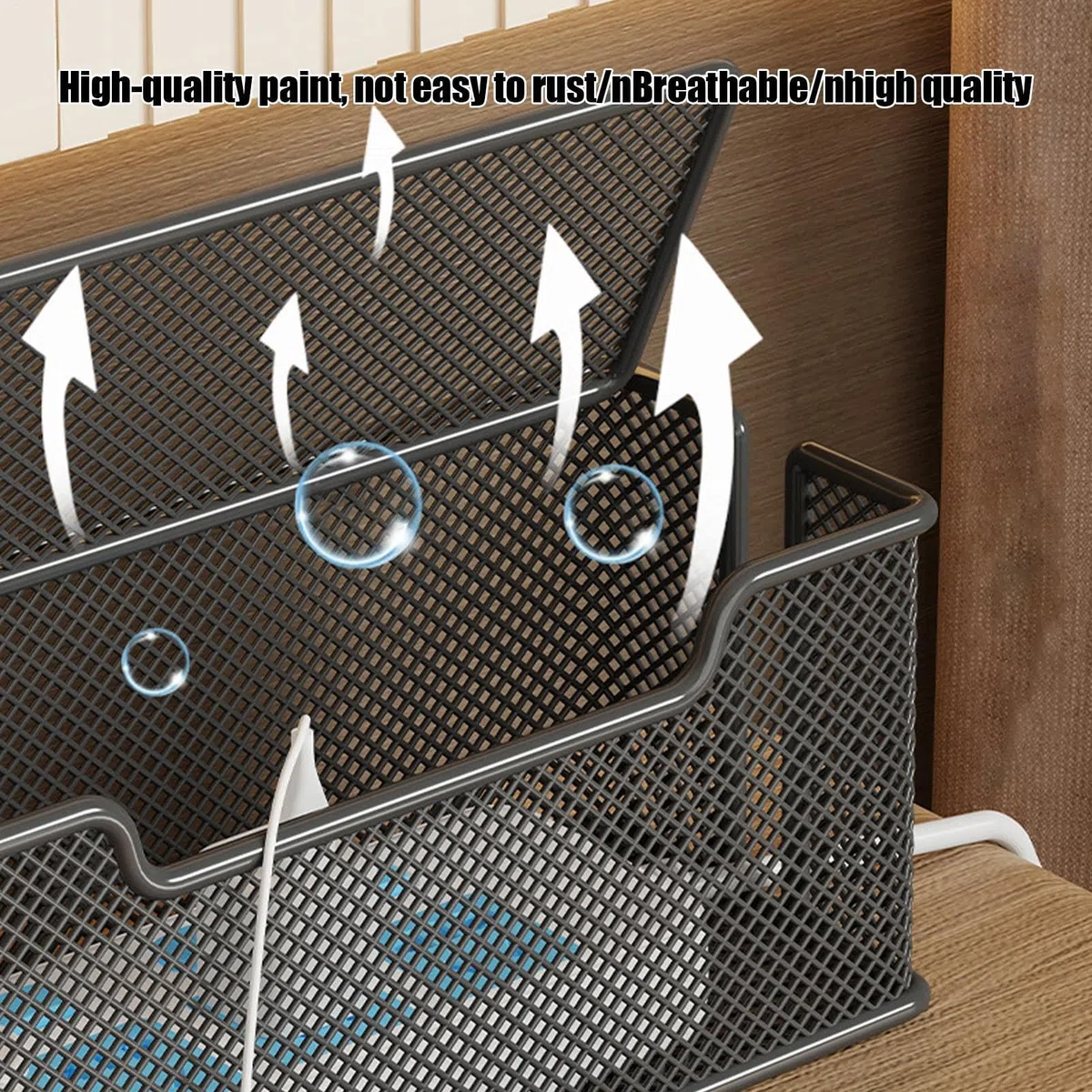 Boîte anti-cernes de fil, panier de câble de table, rangement des rallonges, facile à utiliser, peut être utilisé longtemps, pas facile à casser, 32 cm pour la maison