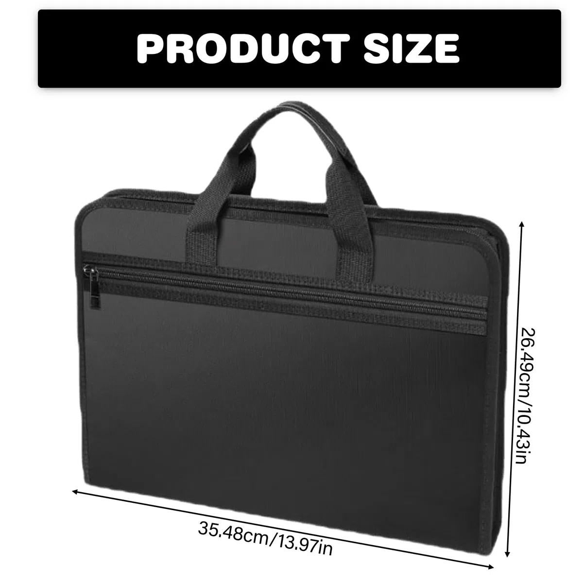 Sac à Documents Ignifuge avec 13 Compartiments : Porte-Documents A4, Organiseur de Documents Portable avec poignée et étiquettes, Porte-Documents A4 étanche