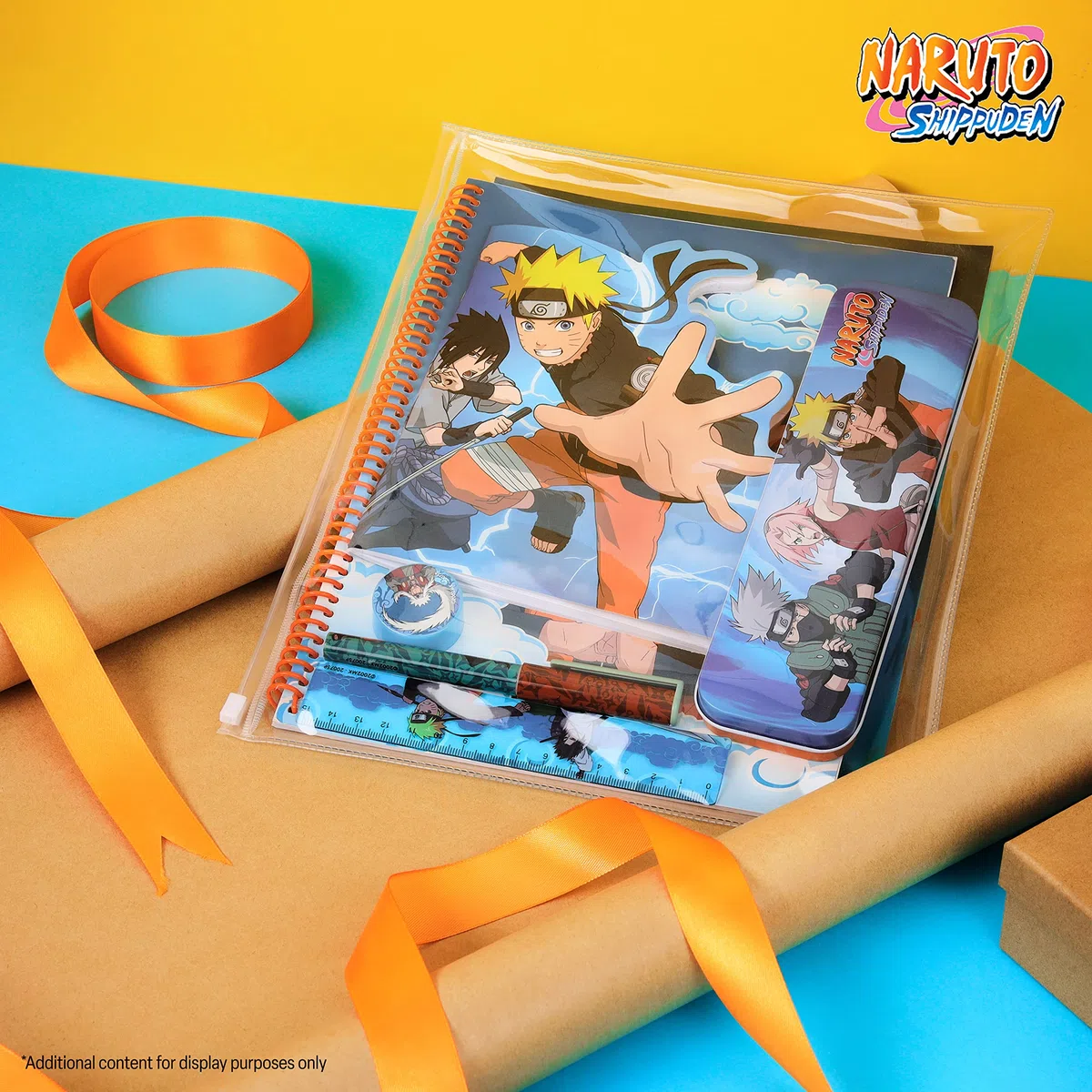 Naruto Fourniture Scolaire, Set Papeterie, Trousse, Cahier, Carnet, Crayon, Stylo, Kits de Fournitures Scolaires, Cadeau Rentree Scolaire, Idee Cadeau Fan Manga