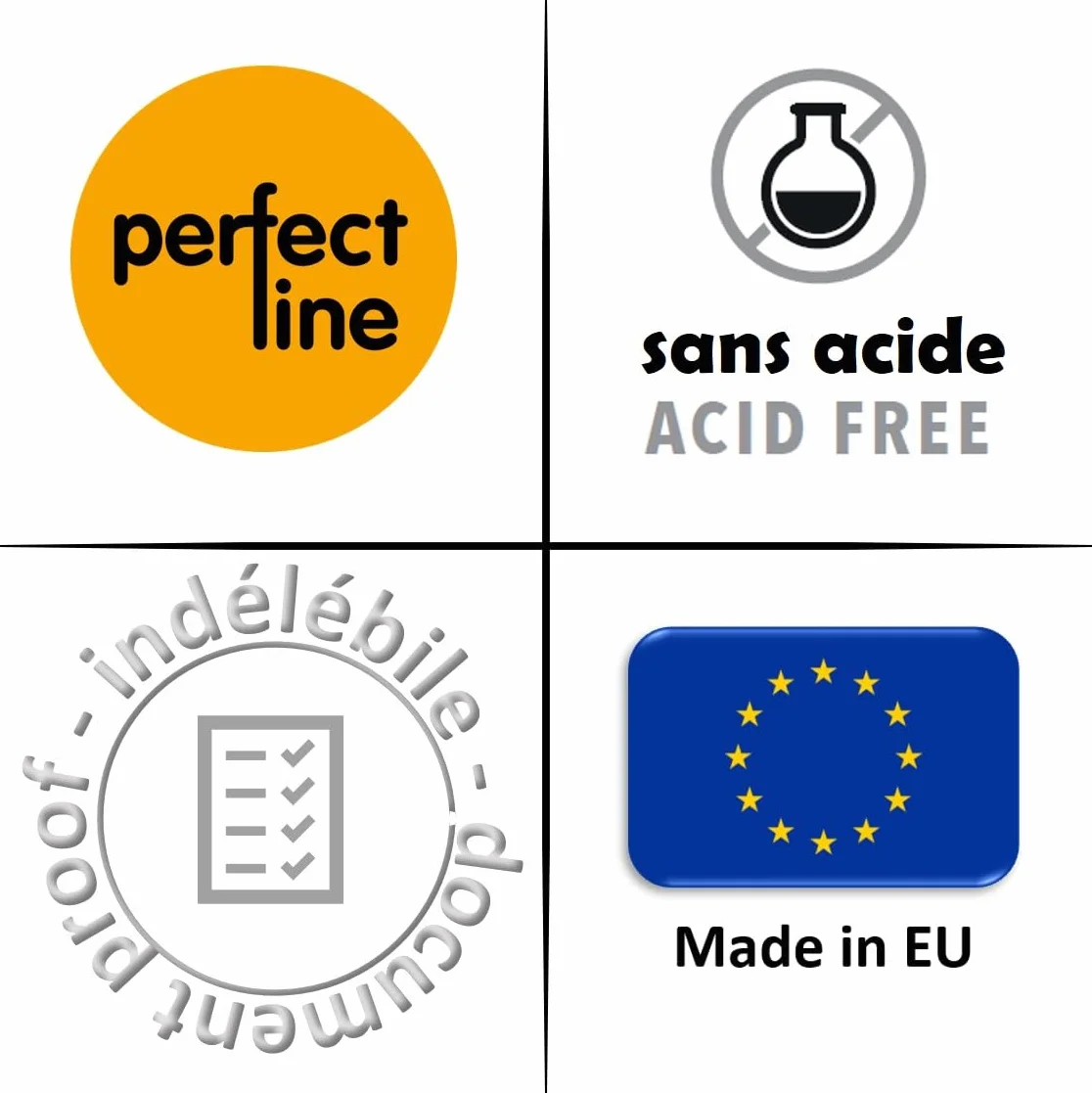 perfect line • 25 protège cahier 21x29.7 DIN-A4, raphia de couleur, PP recyclable, protege cahier 21x29.7, Fabriqué dans l'UE