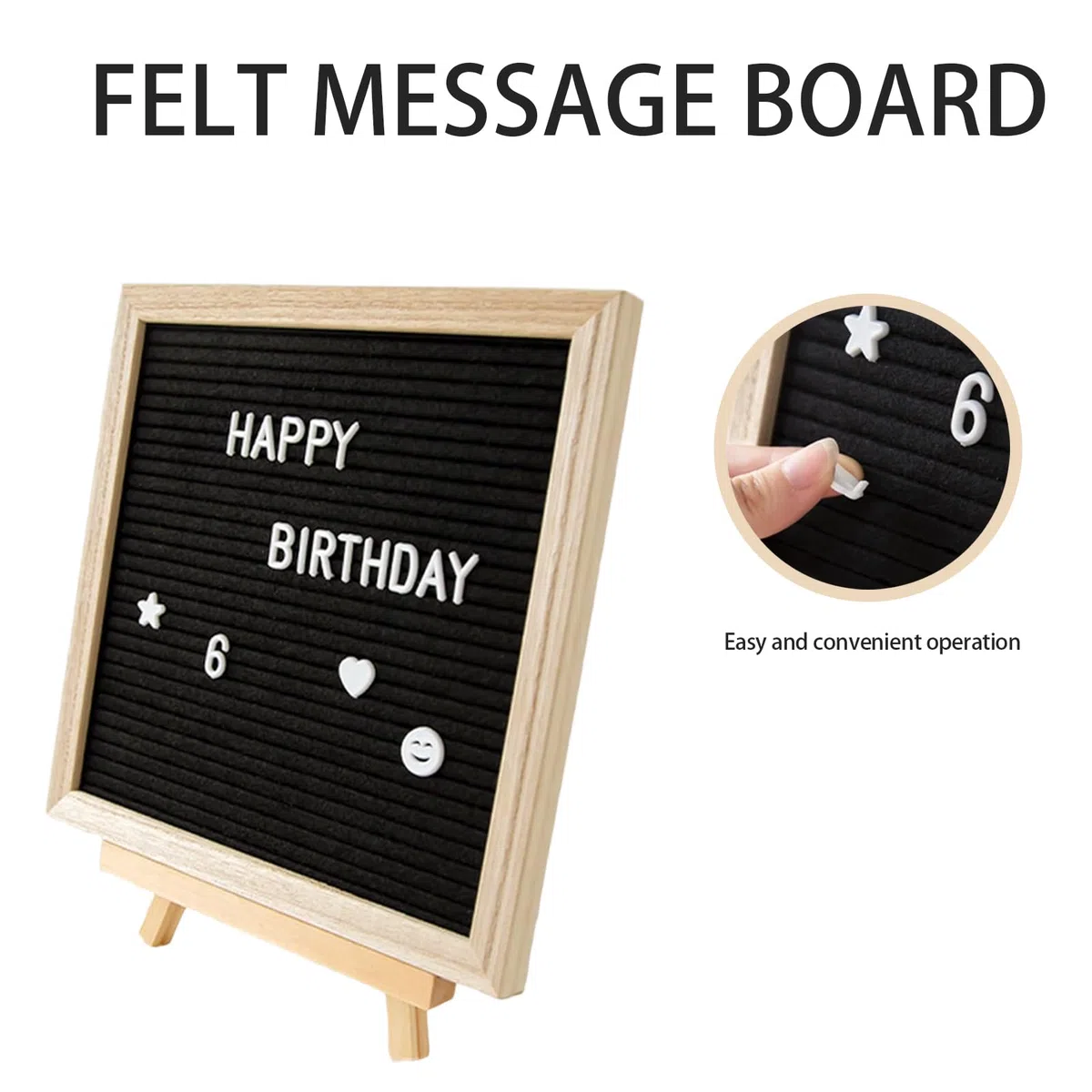 Tableau à lettres interchangeable avec 340 lettres - Chevalet pour annonces de bébé, cuisine, bureau