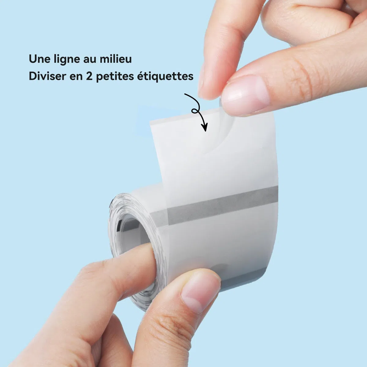 NIIMBOT 2 Rouleaux Étiquettes Autocollantes Imperméables (40x15mmx2) pour B1/B21/B3S (Clair)