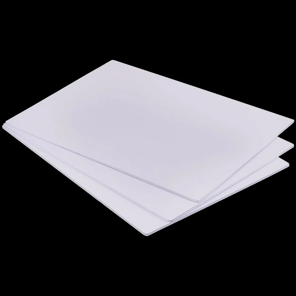 BENECREAT 3 feuille de PVC Blanche Panneau en Mousse pour Affiche de 40x30cm Feuilles de Mousse Rigide pour la Modélisation Accessoires Artisanat Miniature Projets Artistiques Épaisseur de 5mm