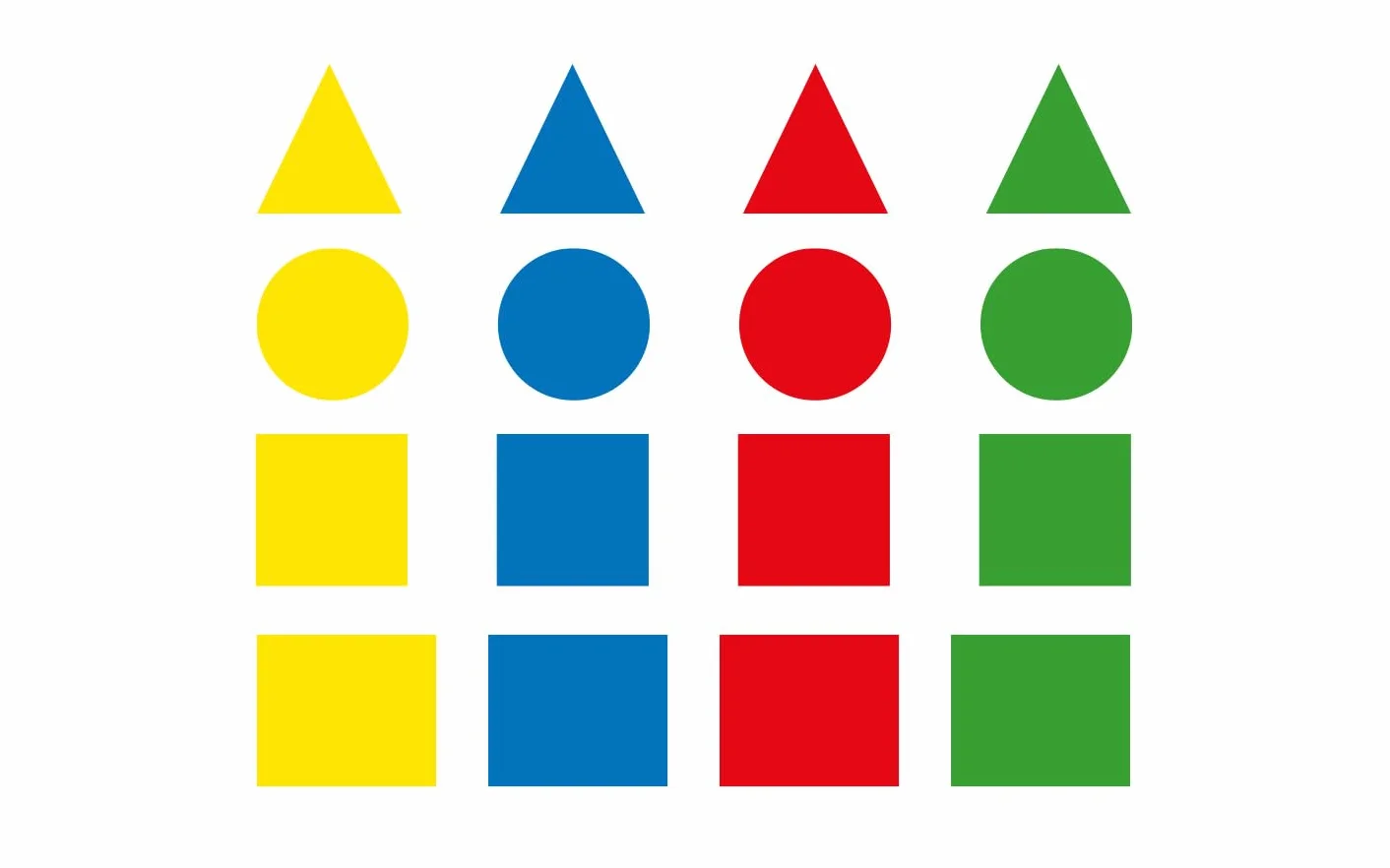 APLI Lot de 4 rouleaux gommettes géométriques 27 mm (5428 pièces) Assorties