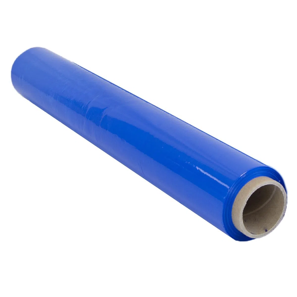 Film pour emballer 50 cm de large et étirable jusqu'à 300 mètres de longueur - Rouleau de film élastique manuel pour emballage industriel - Ofituria (Bleu, 1 Roleau)