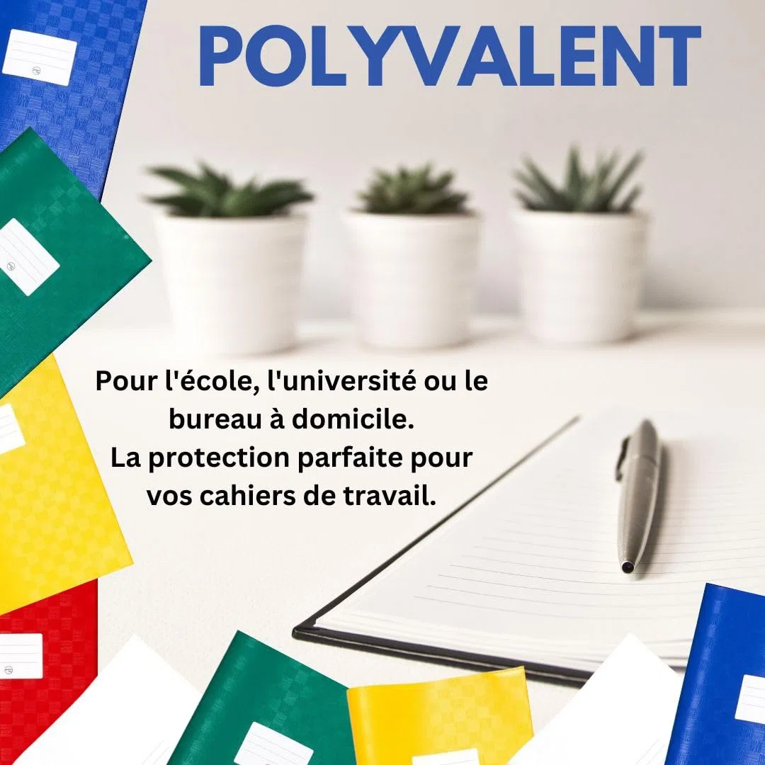 perfect line • 25 protège cahier 21x29.7 DIN-A4, raphia de couleur, PP recyclable, protege cahier 21x29.7, Fabriqué dans l'UE