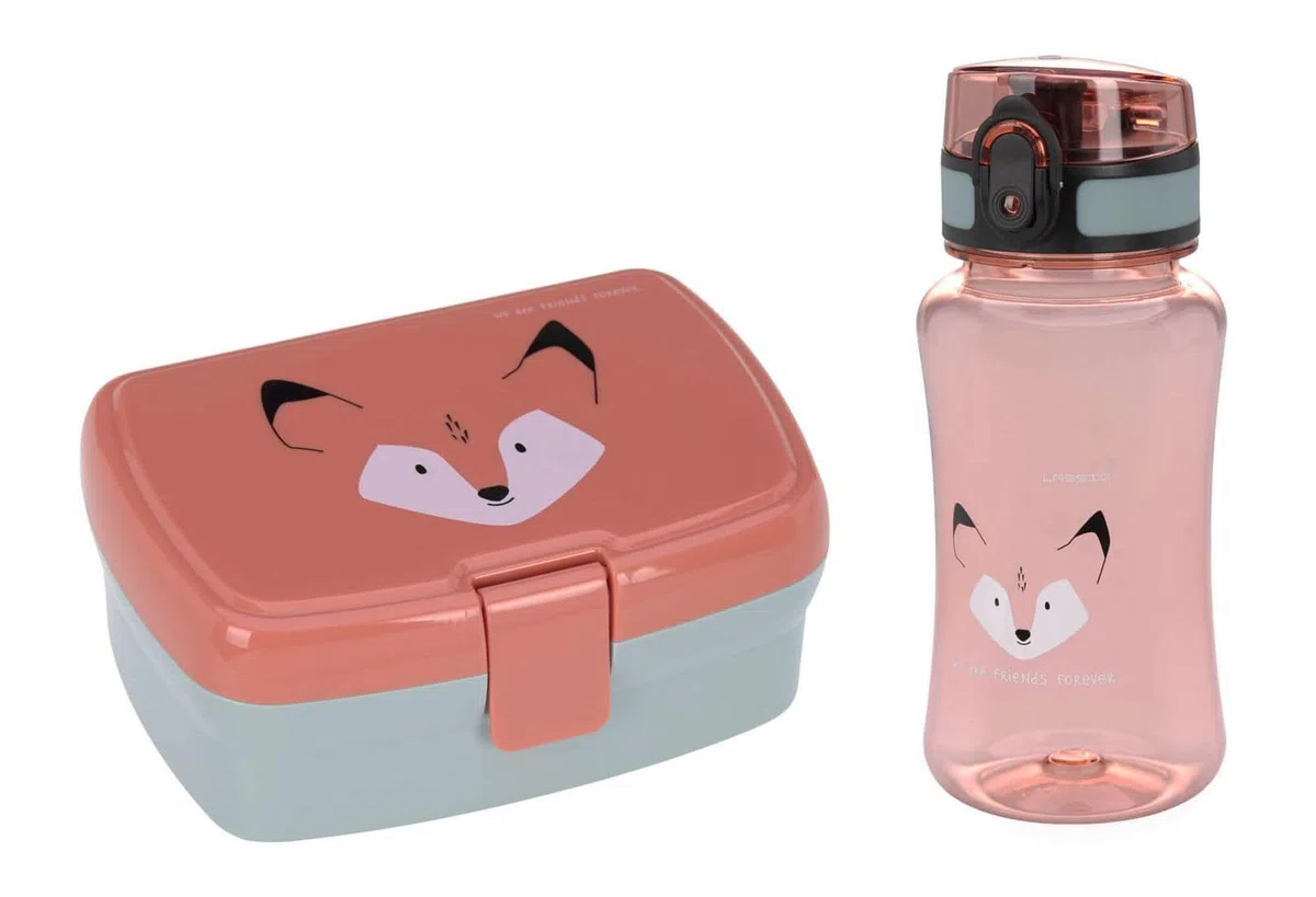 LÄSSIG Lunch Set avec boîte à lunch et gourde (460 ml)About Friends Fox