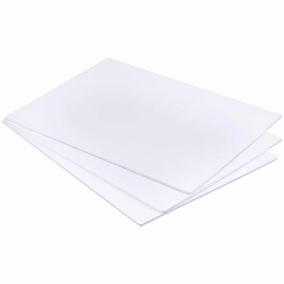BENECREAT 3 feuille de PVC Blanche Panneau en Mousse pour Affiche de 40x30cm Feuilles de Mousse Rigide pour la Modélisation Accessoires Artisanat Miniature Projets Artistiques Épaisseur de 5mm