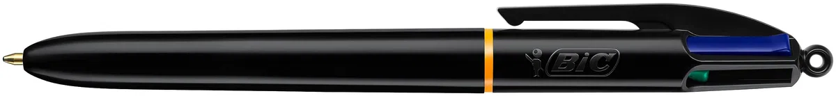 BIC 4 Couleurs Pro Stylos-Bille Rétractables (Pointe Moyenne (1 mm) / Parfait pour l'Ecole et au Bureau) - Couleurs Assorties, Boîte de 12
