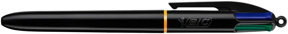 BIC 4 Couleurs Pro Stylos-Bille Rétractables (Pointe Moyenne (1 mm) / Parfait pour l'Ecole et au Bureau) - Couleurs Assorties, Boîte de 12
