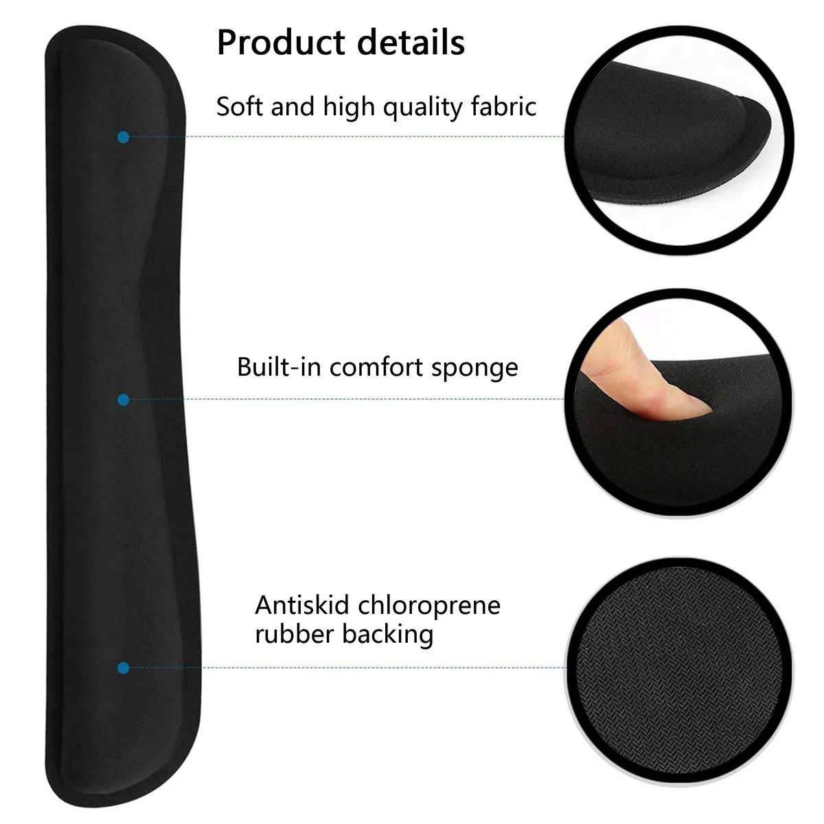 Yizhet Repose-Poignet Ergonomique pour Clavier et Souris en Gel - Kit Anti-dérapant, Confort Optimal pour Travail de Bureau (43x8,5x2cm)