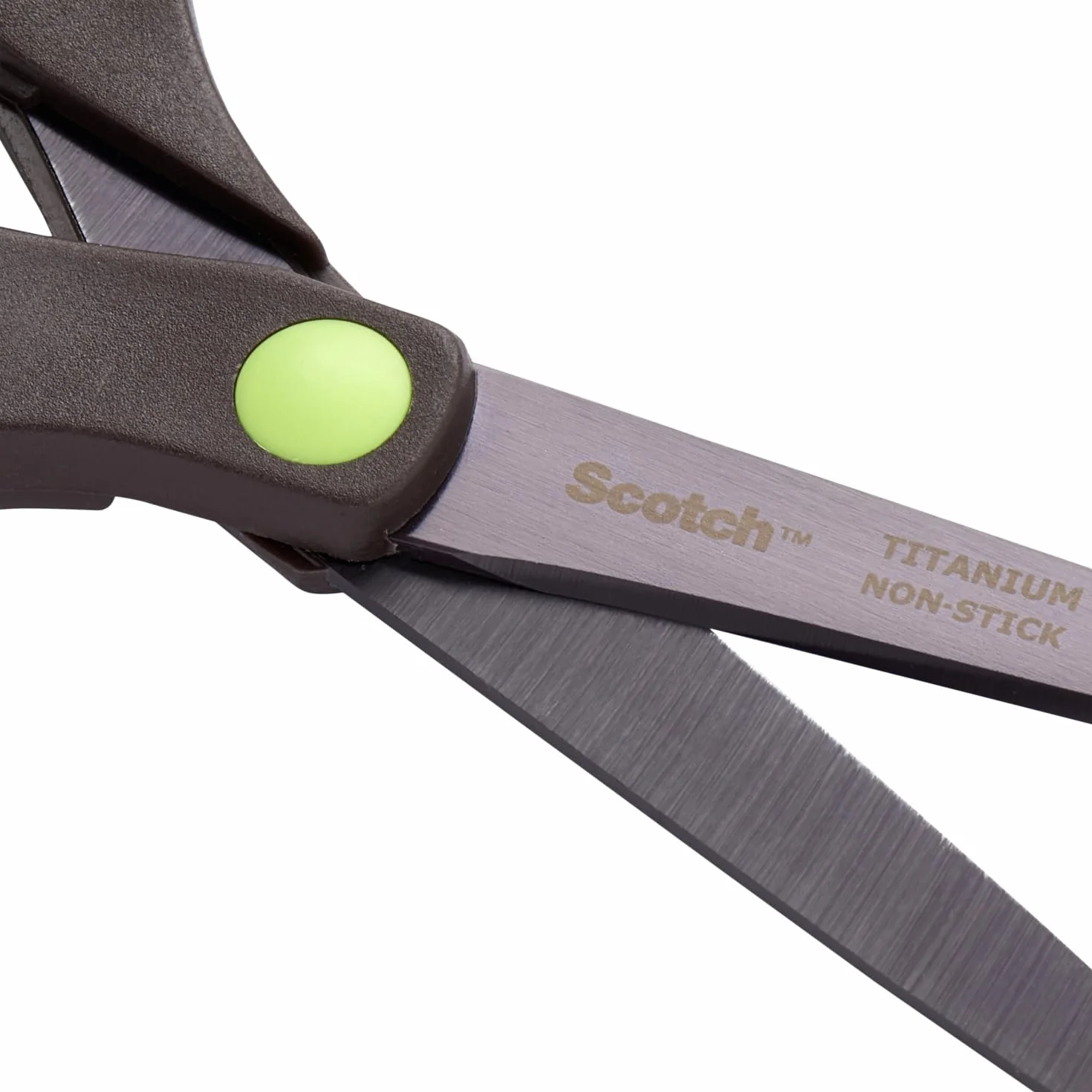 Scotch Ciseaux Titane Non-Adhérents, Noir et Blanc – 20 cm – Garantie à Vie – pour l'École, le Bureau et un Usage Quotidien