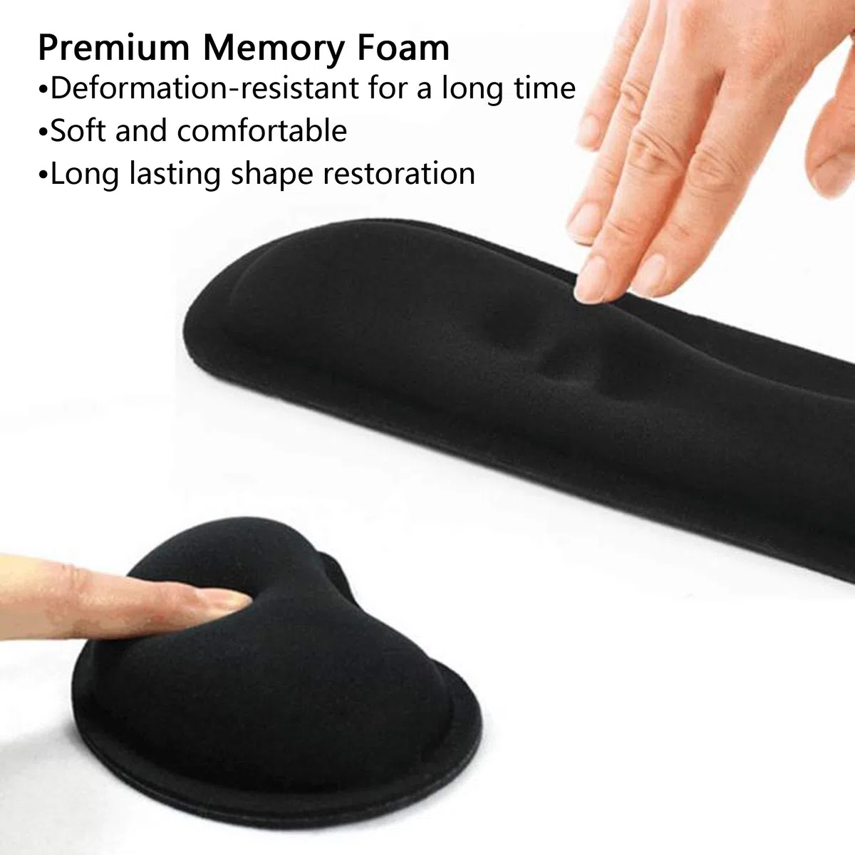 Yizhet Repose-Poignet Ergonomique pour Clavier et Souris en Gel - Kit Anti-dérapant, Confort Optimal pour Travail de Bureau (43x8,5x2cm)
