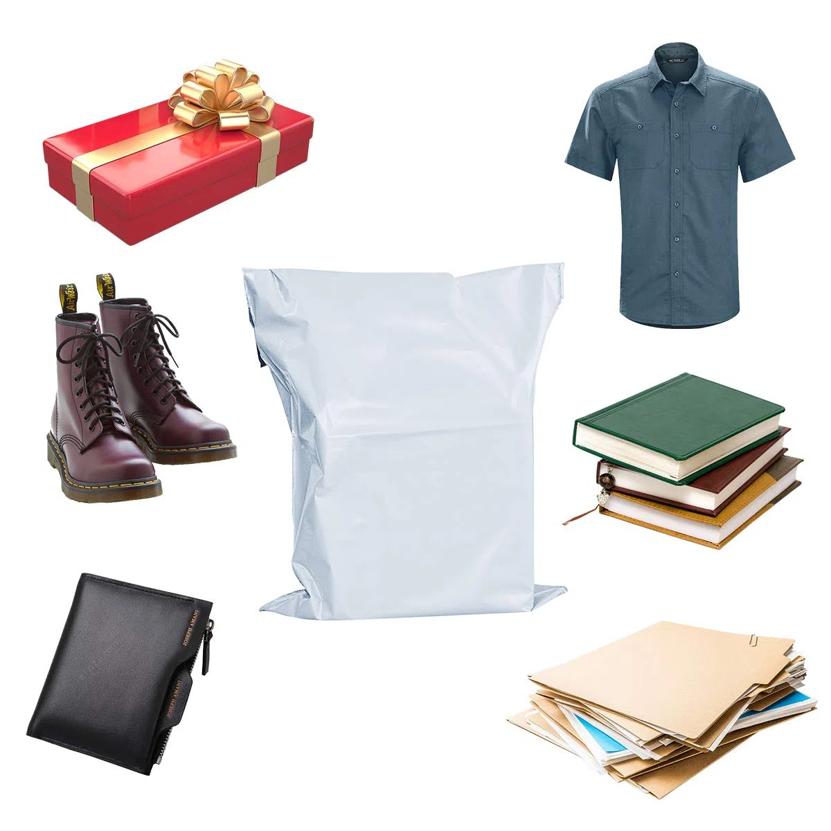 Enveloppe Plastique Expedition, Enveloppe d'expédition en plastique Lot de 100 Sacs d'expédition en Plastique, Sacs emballage de colis auto-adhésifs, (254mm x 330mm / 10'' x 13'')