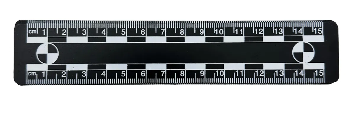 Evidence Balance magnétique en PVC (15 cm), règles de photographie évidentielle, fournitures médico-légales, scène de crime, lot de 5 (noir)