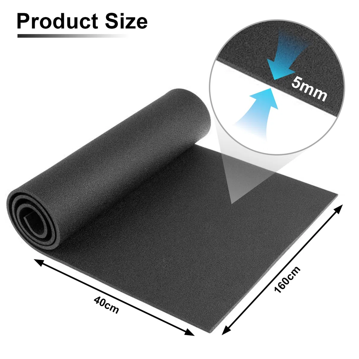 Plaque en mousse noire Eva Foam Board - 400 mm (L) x 5 mm (E) x 1,6 m (H) Plaques en mousse, mousse Eva, pour cosplay, loisirs créatifs, projets DIY