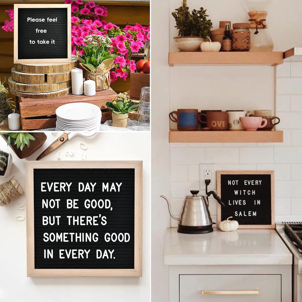 Tableau à lettres interchangeable avec 340 lettres - Chevalet pour annonces de bébé, cuisine, bureau