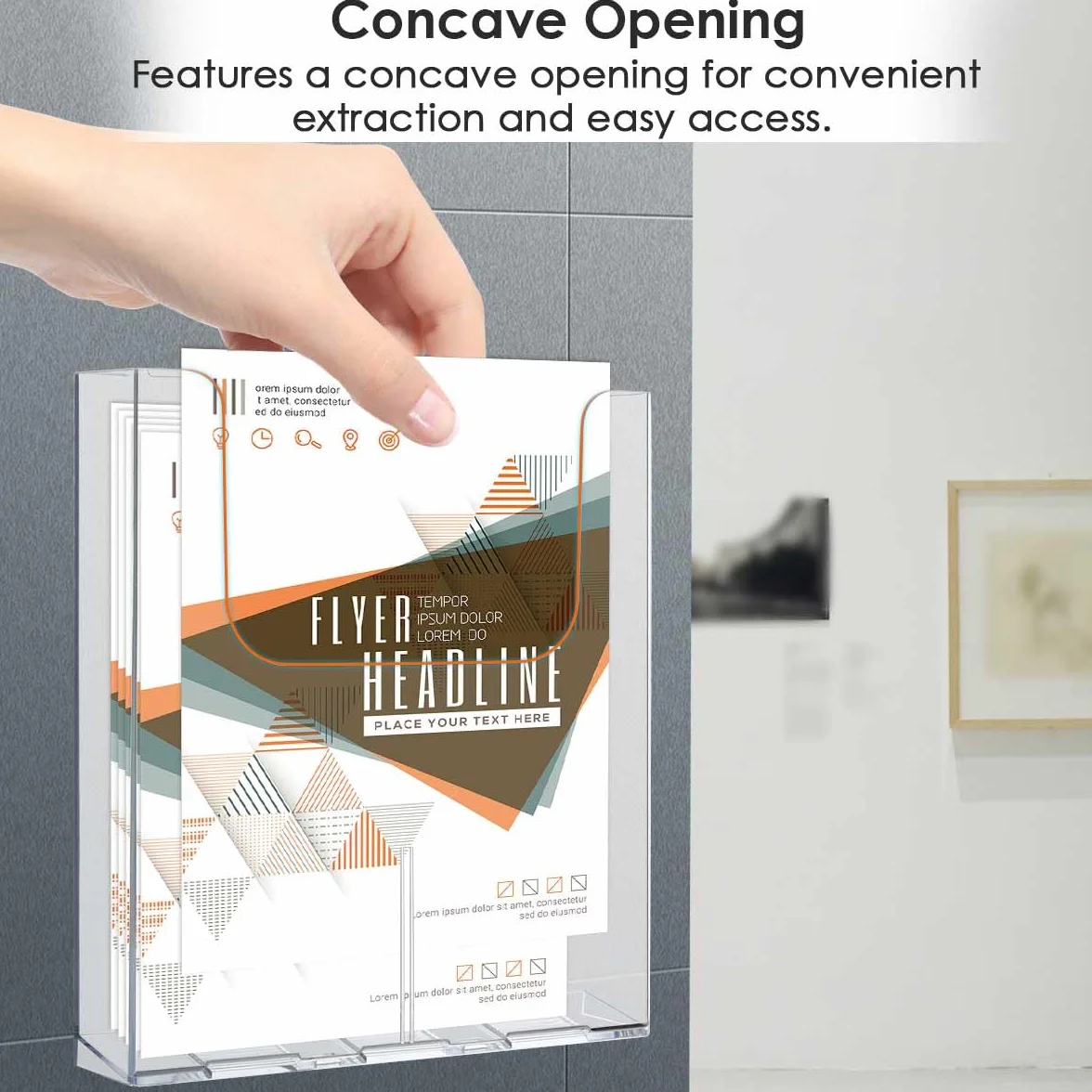 OTYMIOW 2PCS Porte Document Mural A4 Transparent,Présentoir à Brochures Porte Revue Mural Porte Magazine Mural pour Dépliants et Catalogues Magazines et Journaux