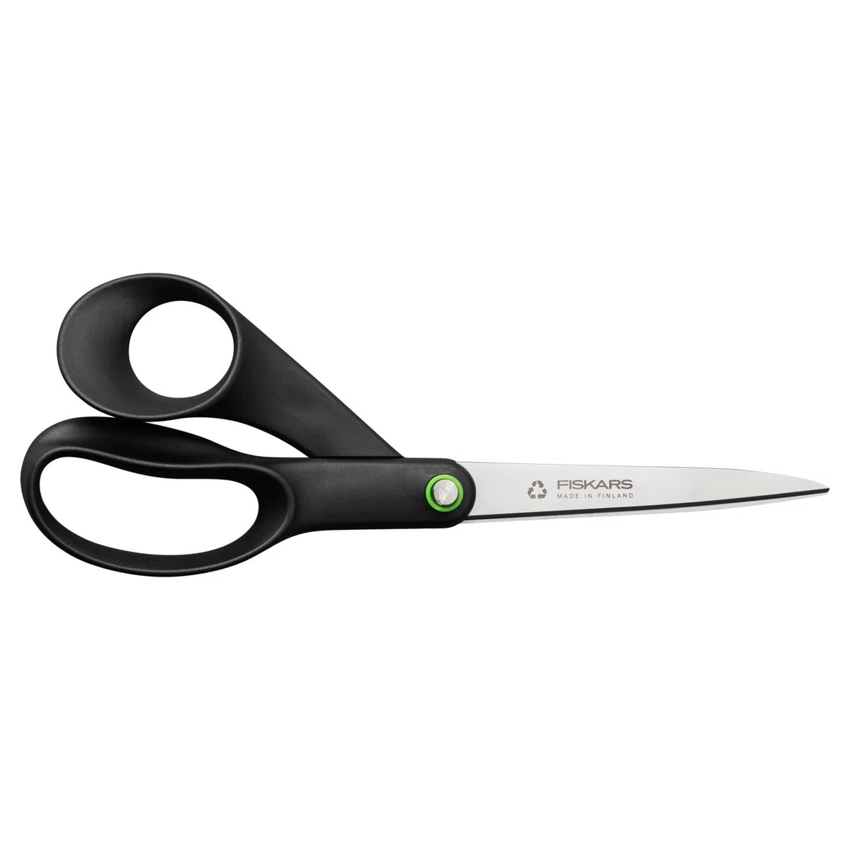 Fiskars ReNew Ciseaux polyvalent, Longueur : 21 cm, Inox recyclé/plastique recyclé, Functional Form, Noir, 1074547