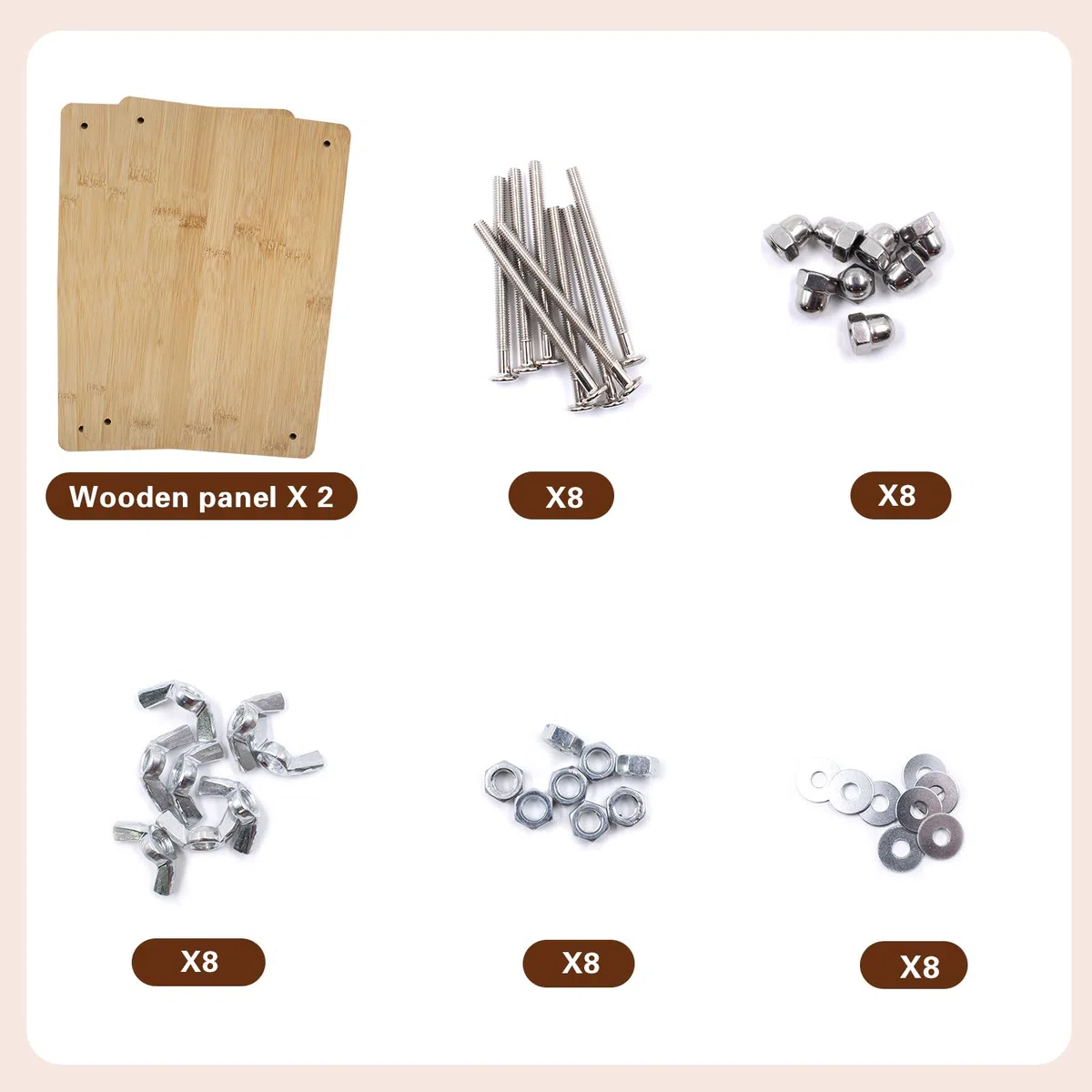 Presse à Livres en Bambou Kit de Reliure 29,9 x 19,8 cm Outils Portables avec Vis et Écrous Pour Reliure à Domicile et au Bureau