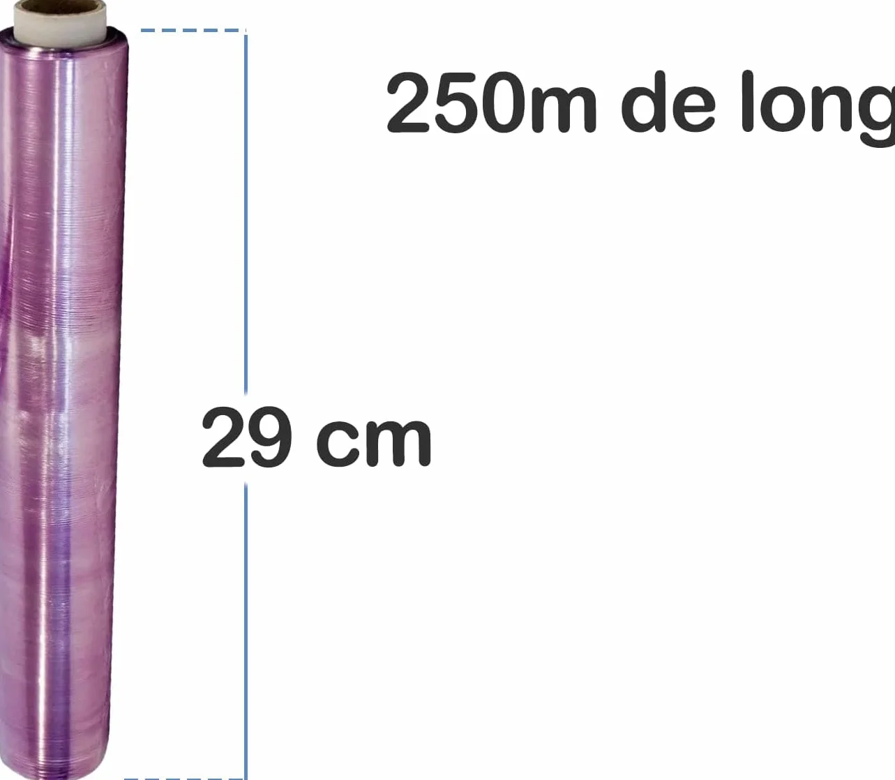Rouleau de film étirable alimentaire professionnel 29 cm x 250 m